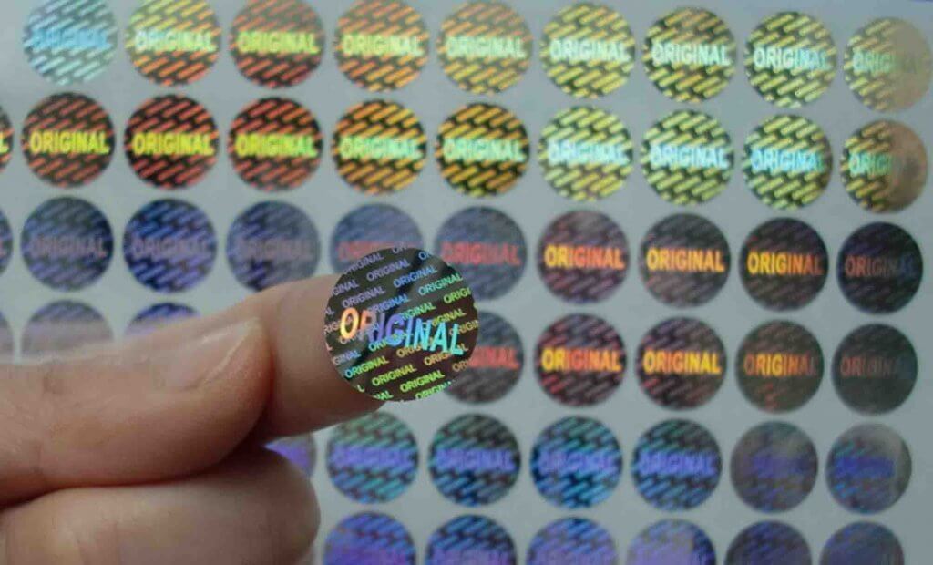 in tem 7 màu hologram tân hoa mai