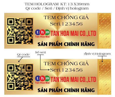 tem chống giả hologram tích hợp in barcode truy xuất nguồn gốc
