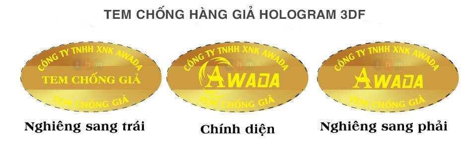 tem chống hàng giả hologram 3DF tân hoa mai tem chống hàng giả hologram 3DF tân hoa mai
