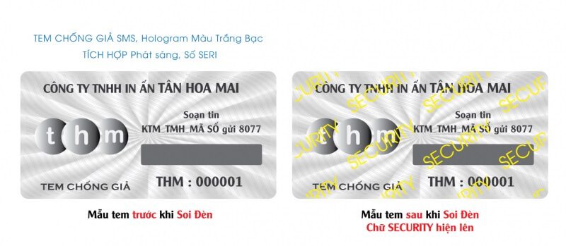 tem chống hàng giả hologram tích hợp phát sáng