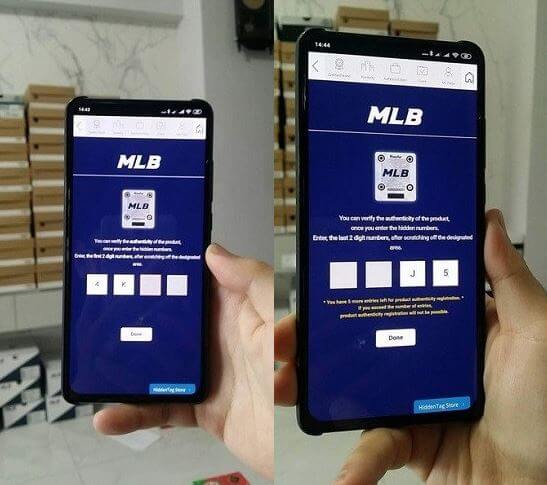 tân hoa mai hướng dẫn kiểm tra tem chống giả hàn quốc hiddentag