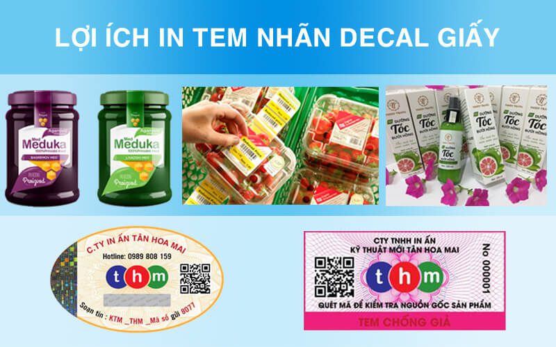 lợi ích in tem nhãn decal giấy tân hoa mai