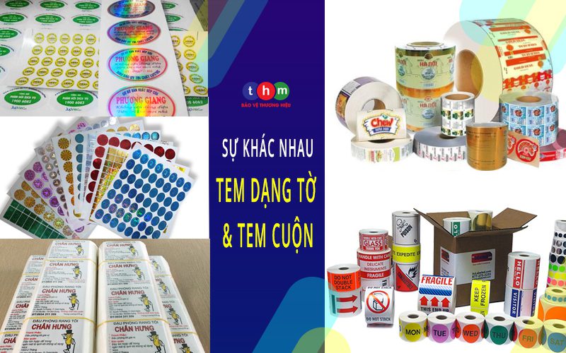 Sự khác nhau giữa Tem nhãn tờ và Tem nhãn cuộn