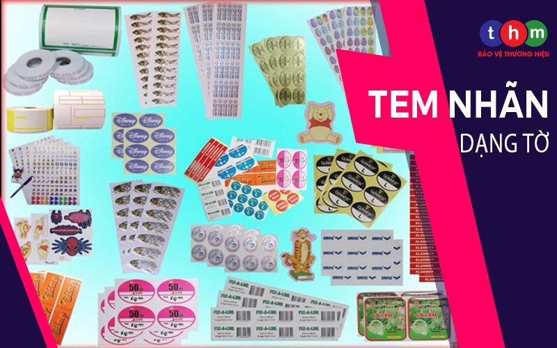 nhãn decal dạng tờ tân hoa mai