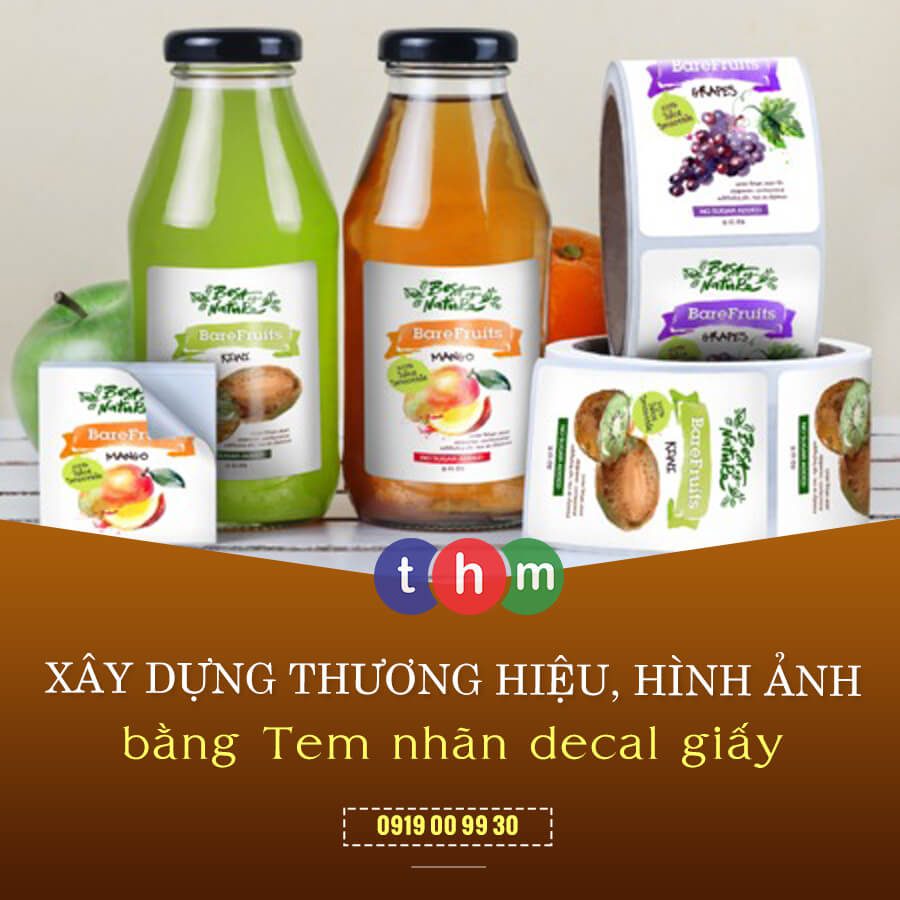 ưu điểm tem nhãn decal giấy