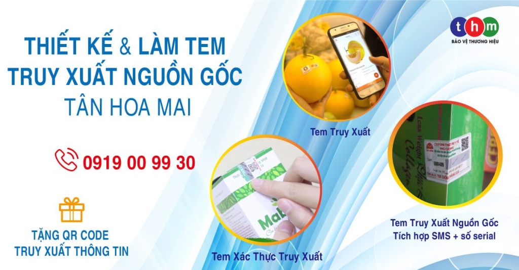 thiết kế và làm tem truy xuất nguồn gốc tân hoa mai