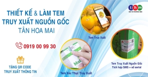 thiết kế và làm tem truy xuất nguồn gốc tân hoa mai