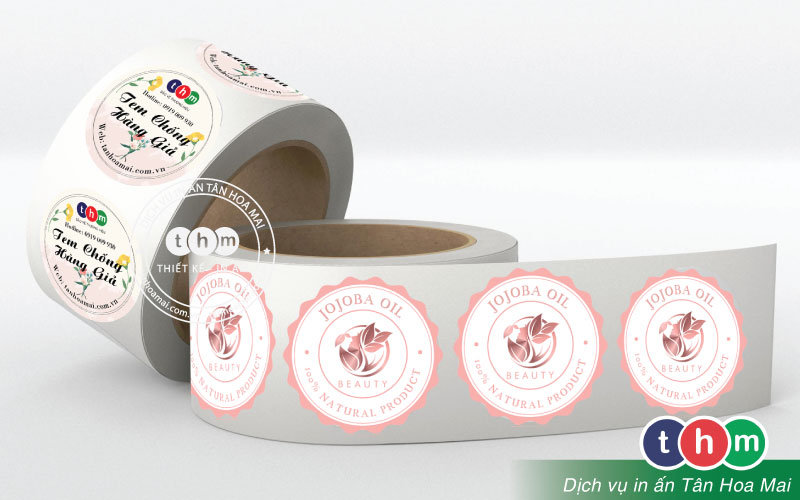 in tem cuộn tân hoa mai