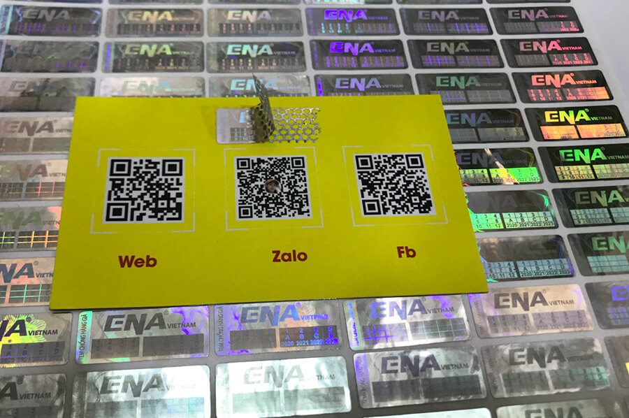 tem bảo hành hologram tổ ong