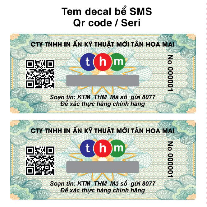 tem decal qr code truy xuất nguồn gốc xác thực hàng hóa