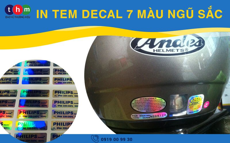 in tem decal 7 màu ngũ sắc