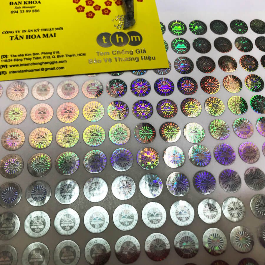 tem bảo hành hologram tổ ong