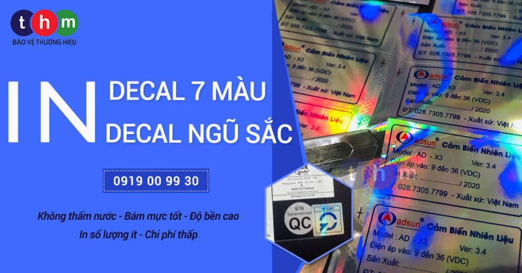 decal 7 màu, decal ngũ sắc