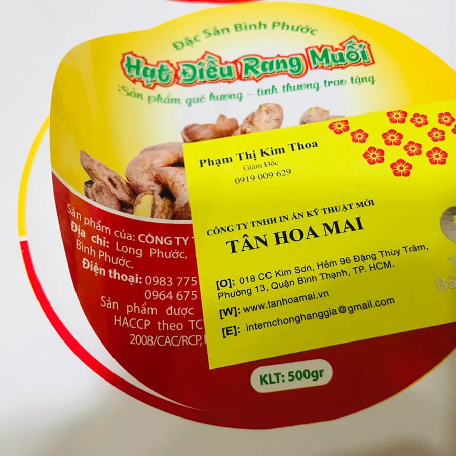 tem nhãn decal giấy tân hoa mai