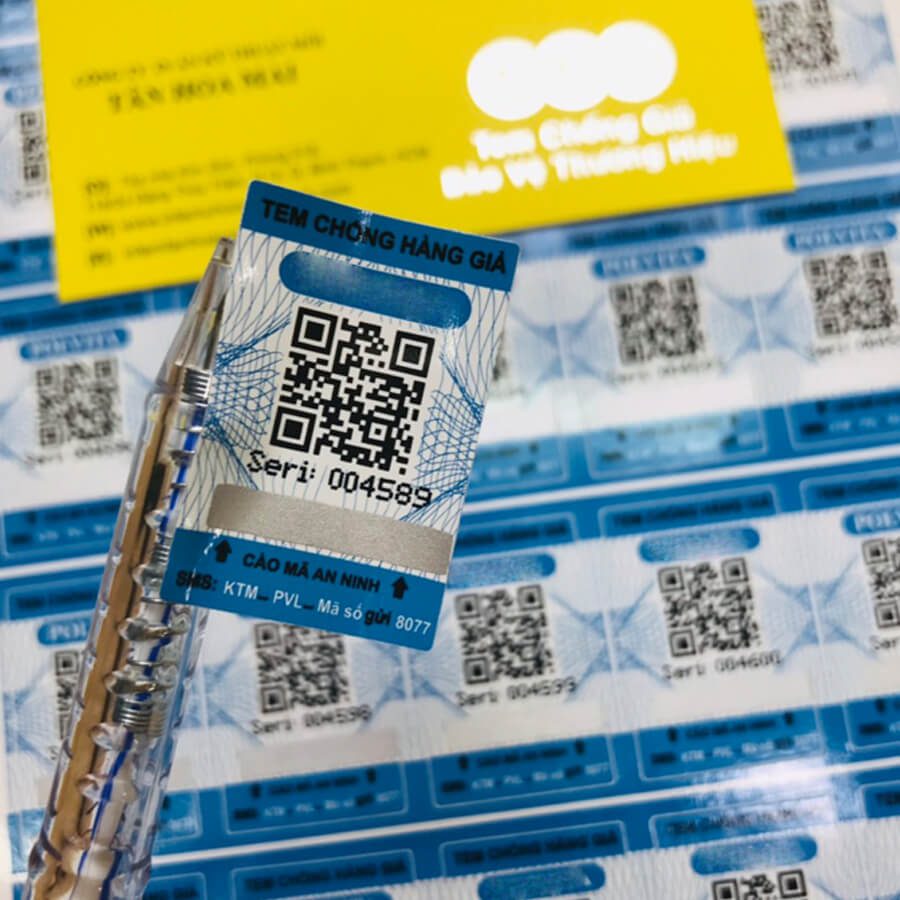 tem decal qr code in số serial điện tử sms tân hoa mai