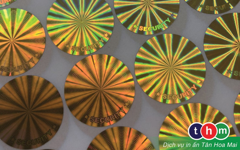 Mẫu tem bẩy màu hình tròn