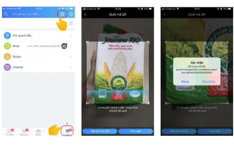 hướng dẫn truy xuất nguồn gốc bằng phần mềm zalo