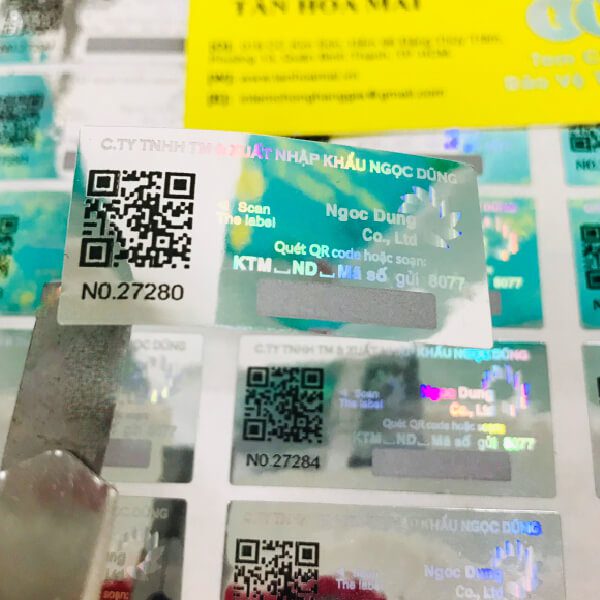 tem hologram điện tử sms