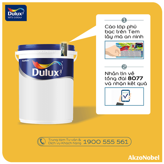 kiểm tra tem chống hàng gia sơn dulux