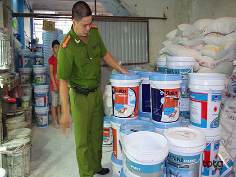 làm giả sơn dulux thùng thật sơn giả