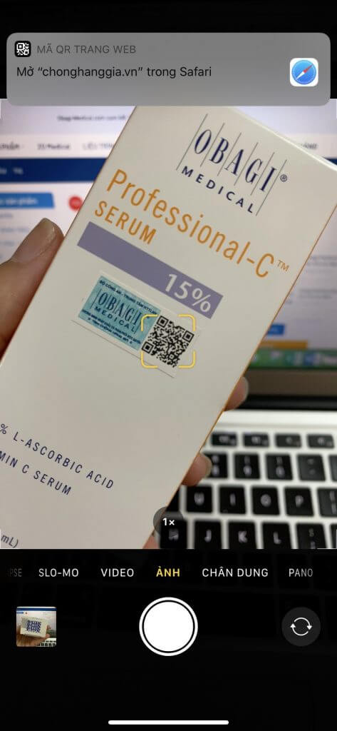 quét mã qr code tem chống hàng giả obagi