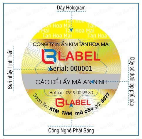 tem hologram công nghệ phát sáng