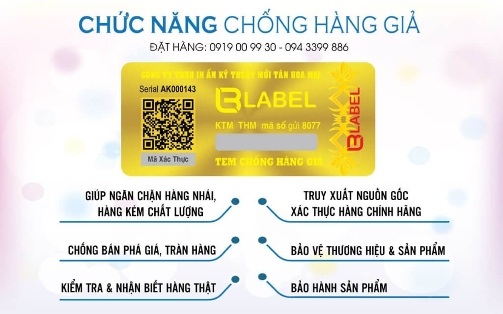 chức năng tem hologram chống hàng giả