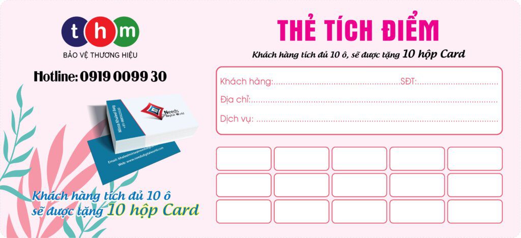 thẻ tích điểm tân hoa mai