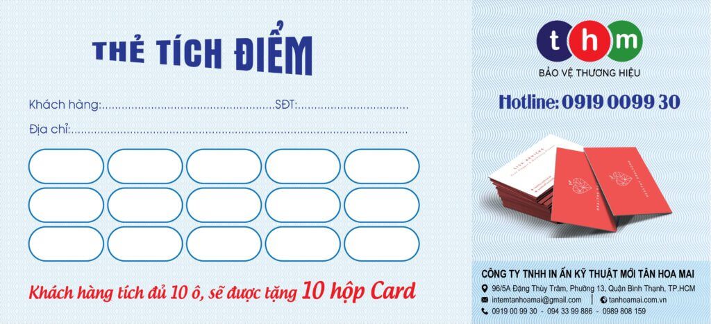 thẻ tích điểm tân hoa mai
