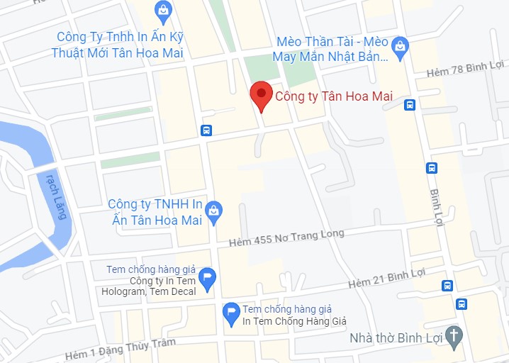 hình ảnh map bản đồ công ty dịch vụ in ấn tân hoa mai