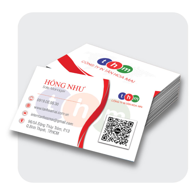 in danh thiếp in name card tân hoa mai