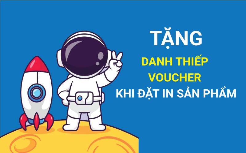tân hoa mai ưu đãi khuyến mãi tặng danh thiếp voucher khi đặt in sản phẩm