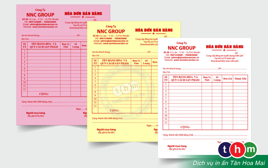 In hoá đơn bán lẻ số lượng ít - giá rẻ - theo yêu cầu HCM Tân Hoa Mai In hoá đơn bán lẻ số lượng ít - giá rẻ - theo yêu cầu HCM Tân Hoa Mai
