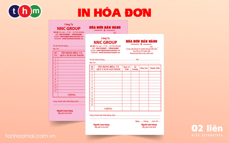 hóa đơn 2 liên hóa đơn 2 liên