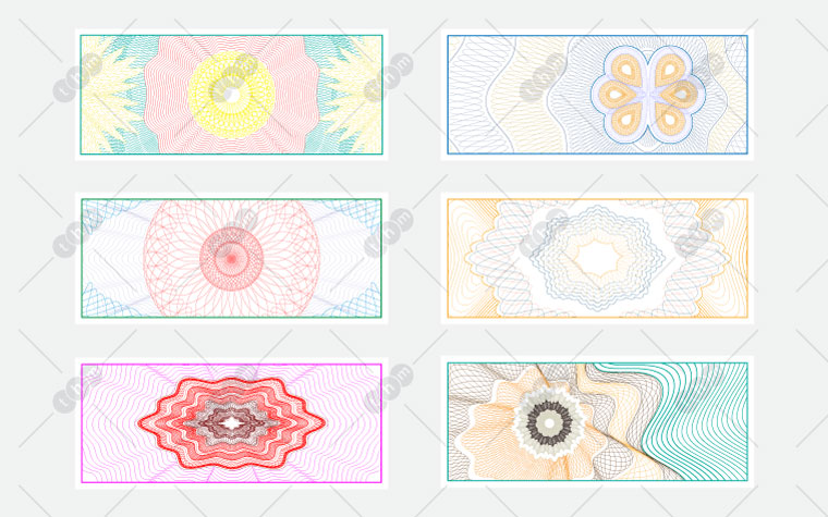 hoa văn chống giả vector tem chống hàng giả