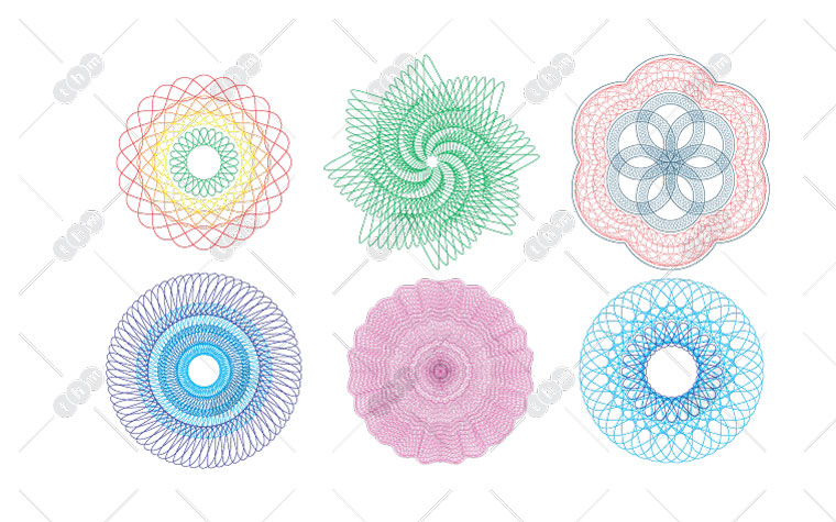 hoa văn chống giả vector tem chống hàng giả