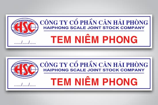 Mẫu tem niêm phong giấy kiểu đơn giản
