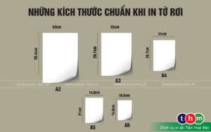 mẫu tờ rơi đẹp với kích thước chuẩn size a2 a3 a4 a5 a6