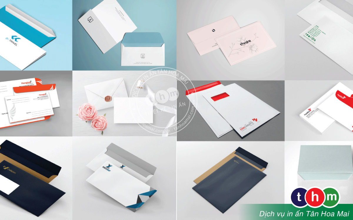 In bao thư A4, Bao thư công ty, Bao thư trắng theo yêu cầu Tân Hoa Mai