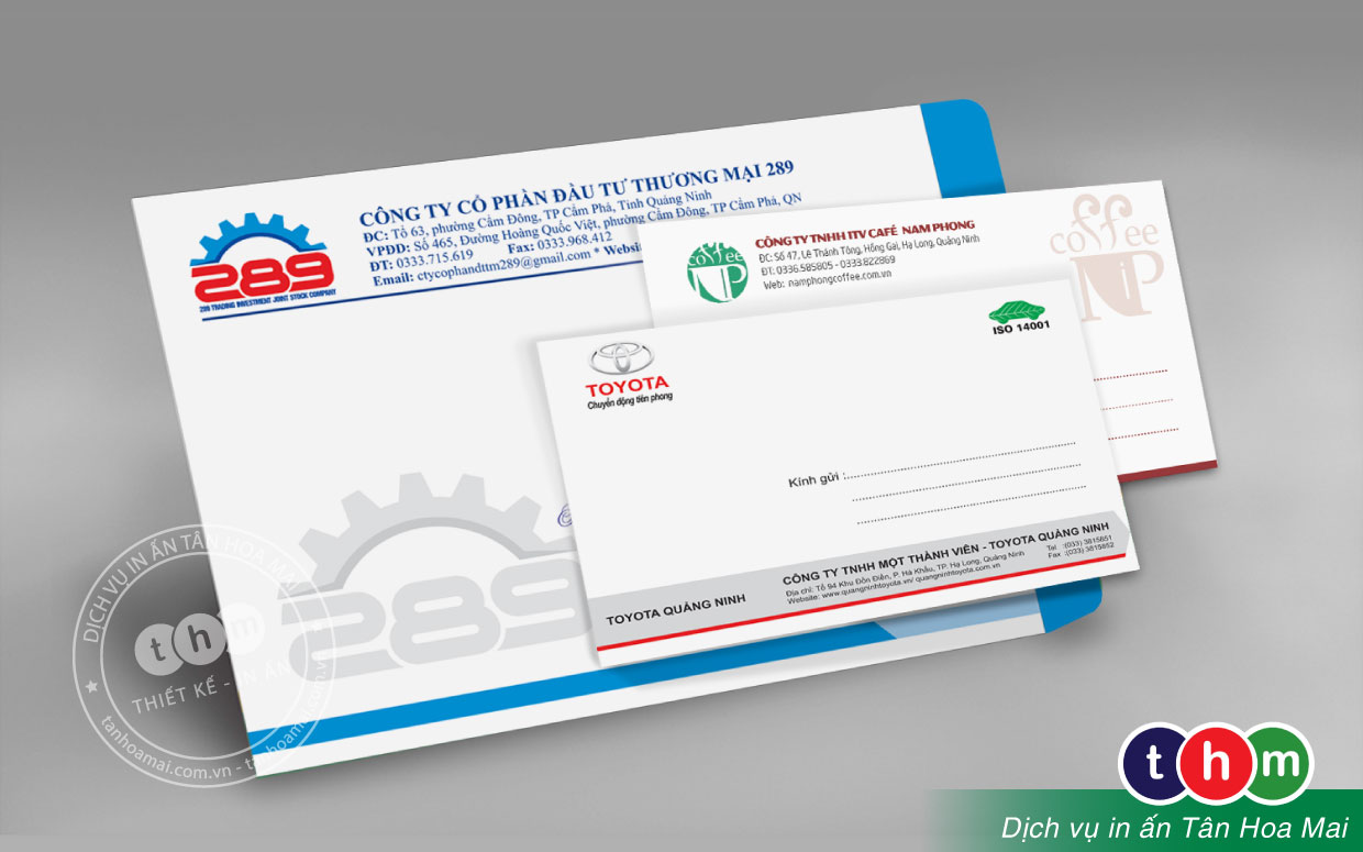 In bao thư A4, Bao thư công ty, Bao thư trắng theo yêu cầu Tân Hoa Mai