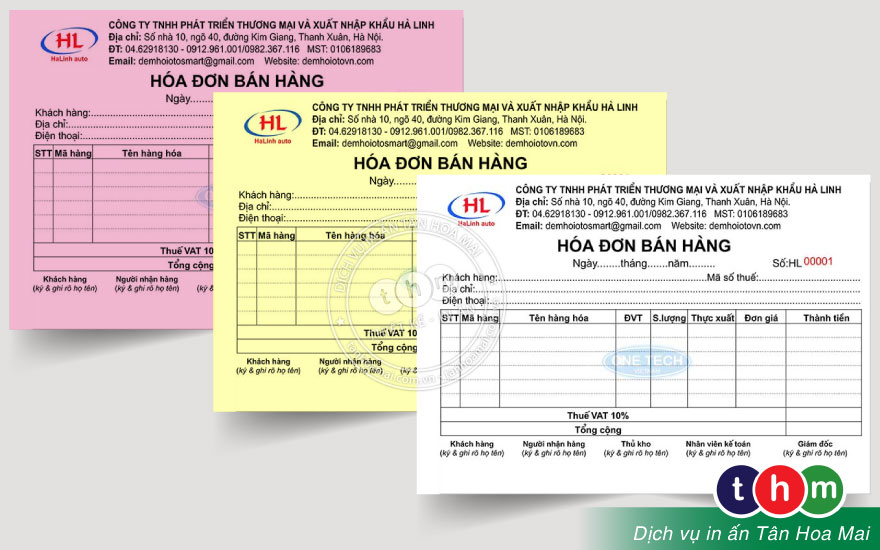 In hoá đơn bán lẻ số lượng ít - giá rẻ - theo yêu cầu HCM Tân Hoa Mai In hoá đơn bán lẻ số lượng ít - giá rẻ - theo yêu cầu HCM Tân Hoa Mai