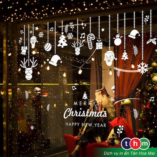 mẫu decal dùng để trang trí nhà mùa giáng sinh