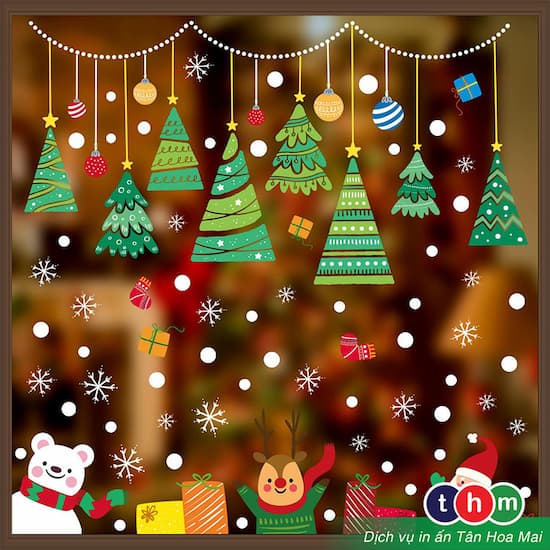 mẫu decal trang trí noel đẹp