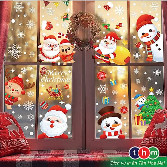 đề can trang trí giáng sinh