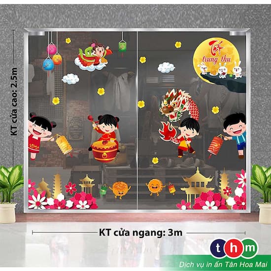 trang tri lam dep chu de trung thu