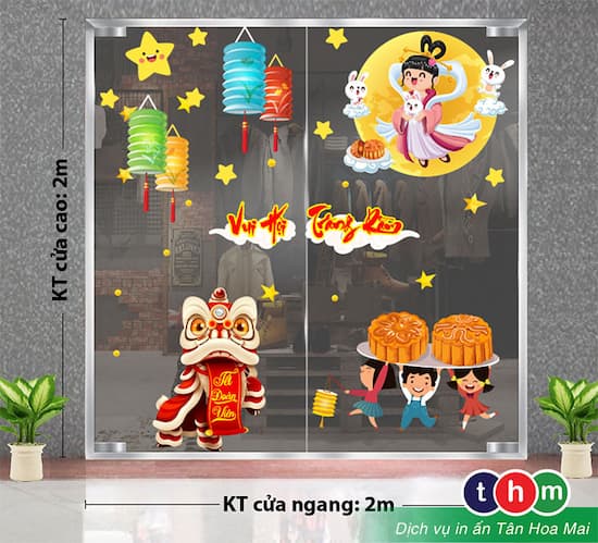 decal trang tri trang va chi hang