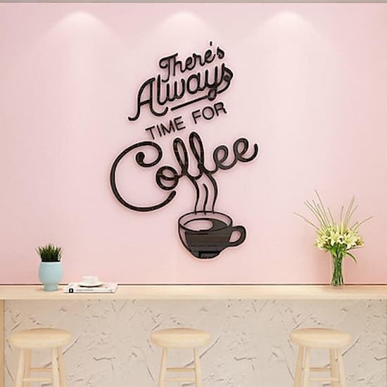 decal dán tường quán cafe