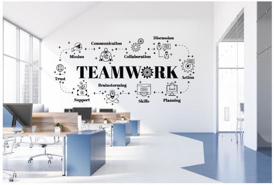 decal dán tường ở văn phòng làm việc