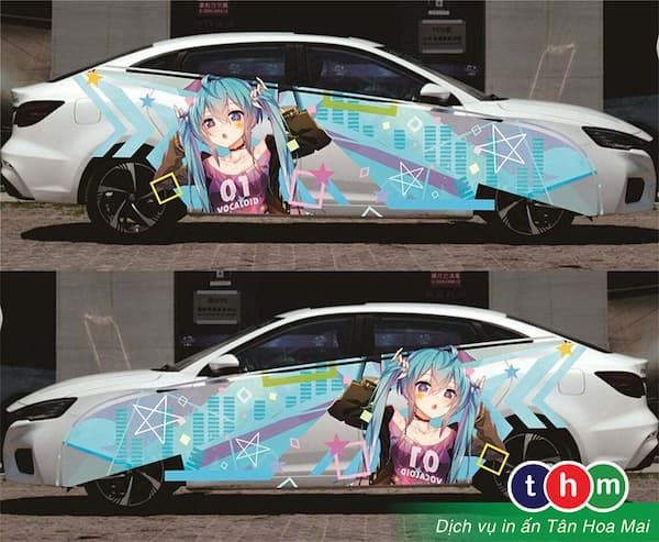 xe o to sang trong hon nho decal