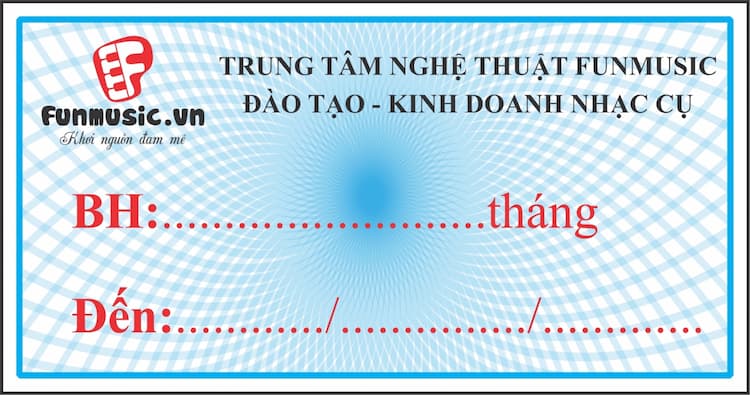 Mẫu tem bảo hành chữ nhật